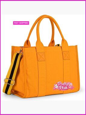 Canvas Tote Bag with Top Handle Crossbody